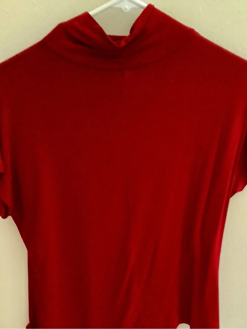 Relativity Cowl neck Red Short Sleeve Top